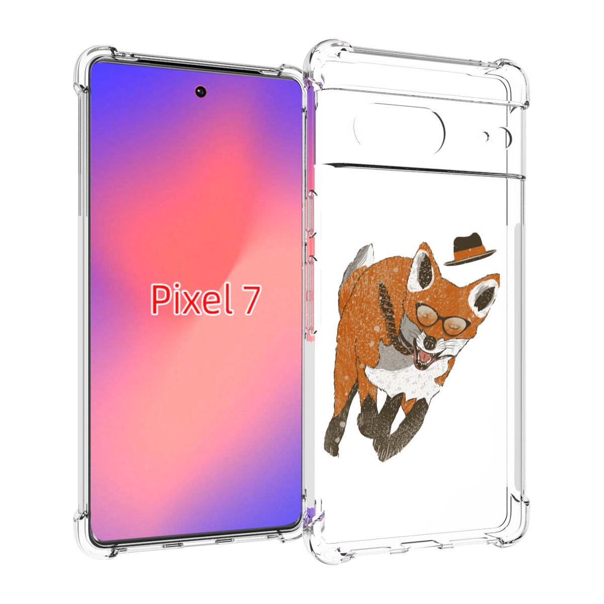 

Чехол Mypads Шустрый Лис Для Google Pixel 7, Прозрачный, Tocco