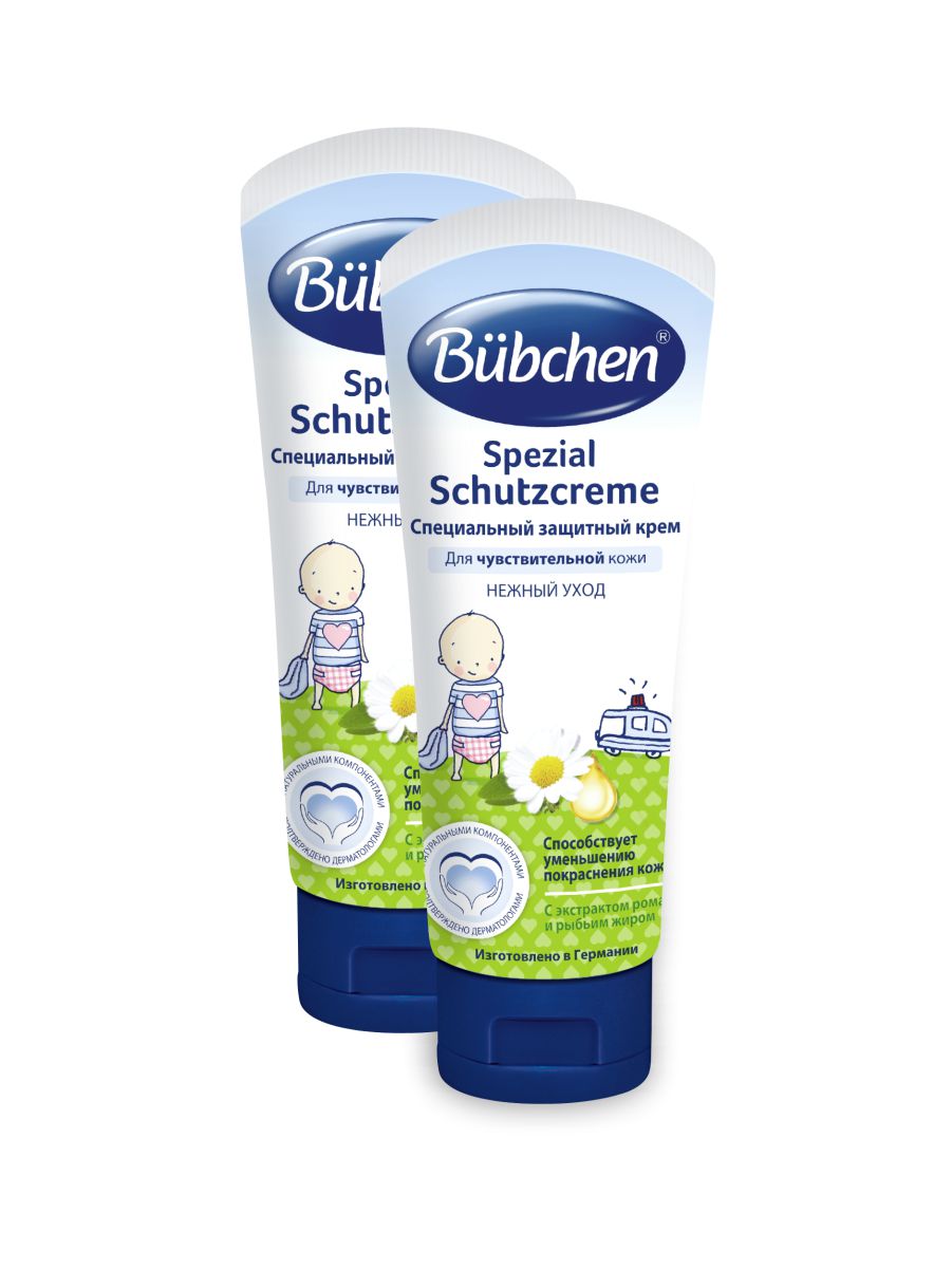 Купить Комплект Bubchen Специальный защитный крем для чувствительной кожи 75 мл. х 2 шт., Комплект Bubchen Специальный защитный крем для чувствительной кожи 75 мл., 2 шт. 92454,