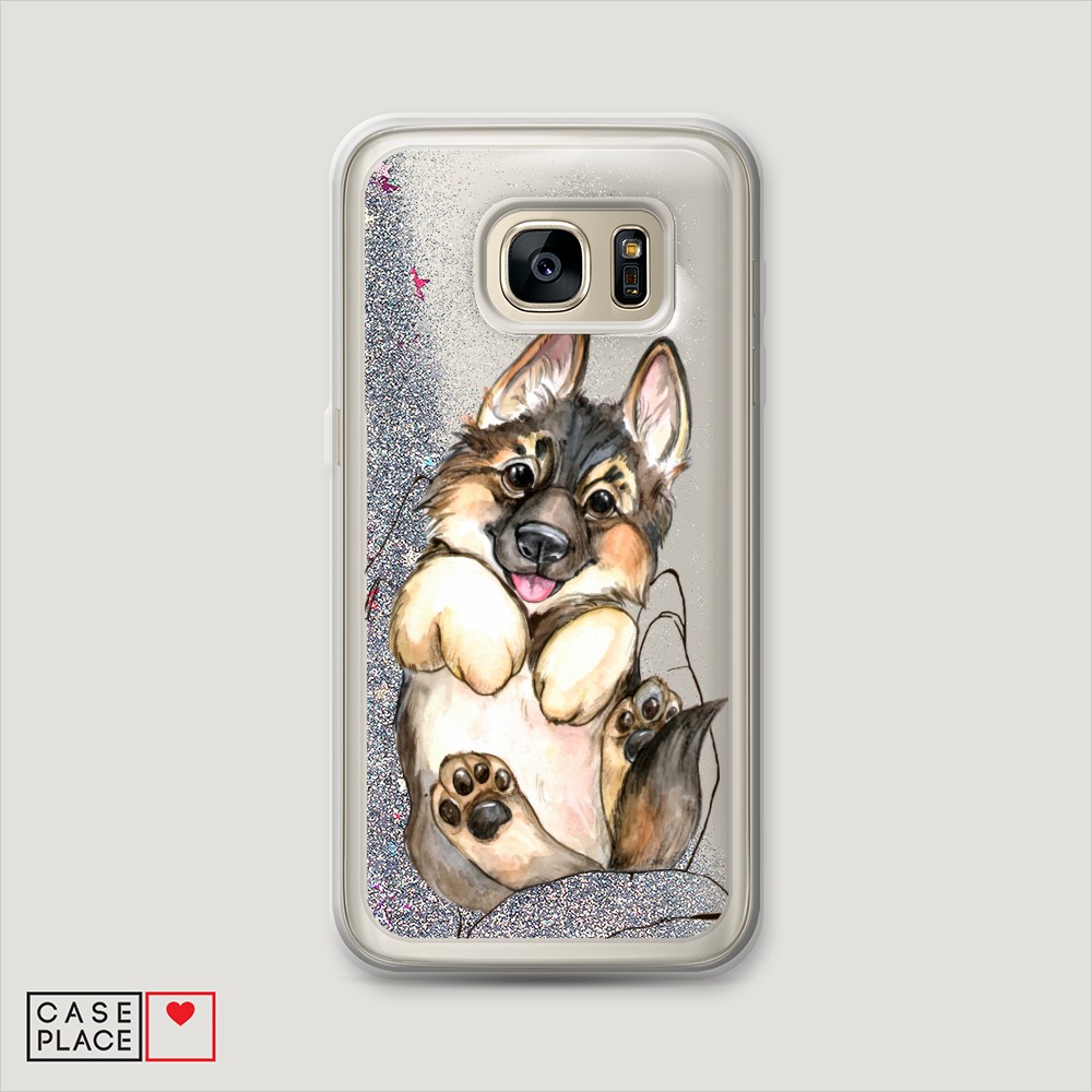 

Чехол Awog на Samsung Galaxy S6 Edge "Овчарка в ладошках", Разноцветный, 24491-1