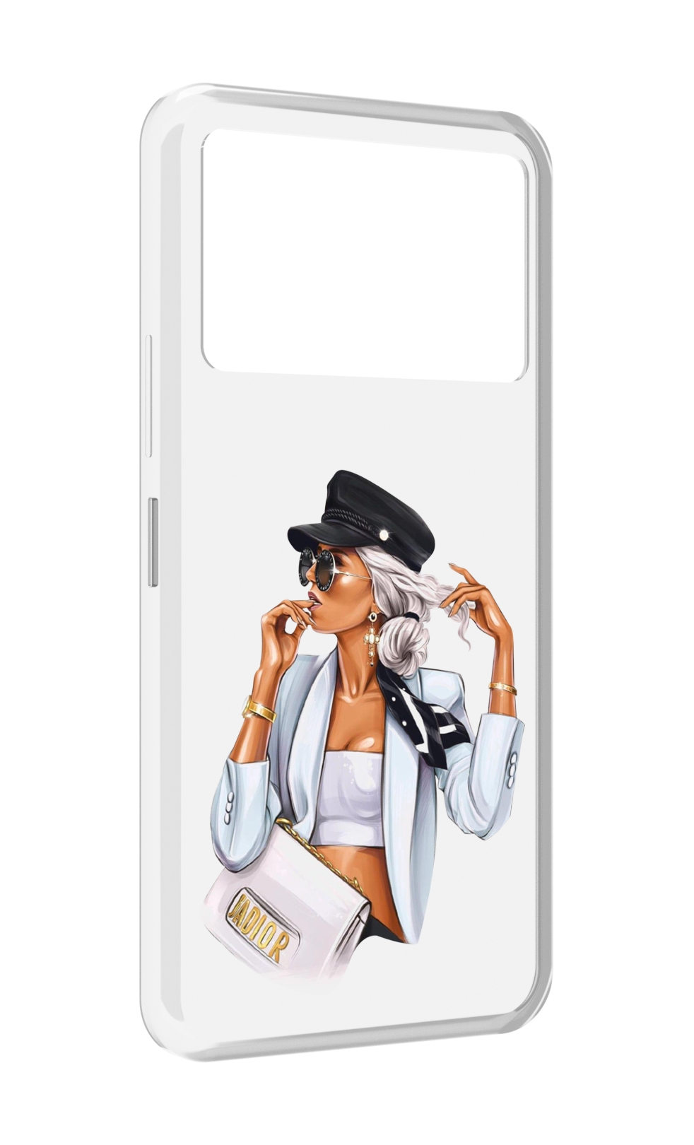

Чехол MyPads девушка-в-белом-с-модной-сумочкой женский для Infinix NOTE 12 VIP (X672), Прозрачный, Tocco