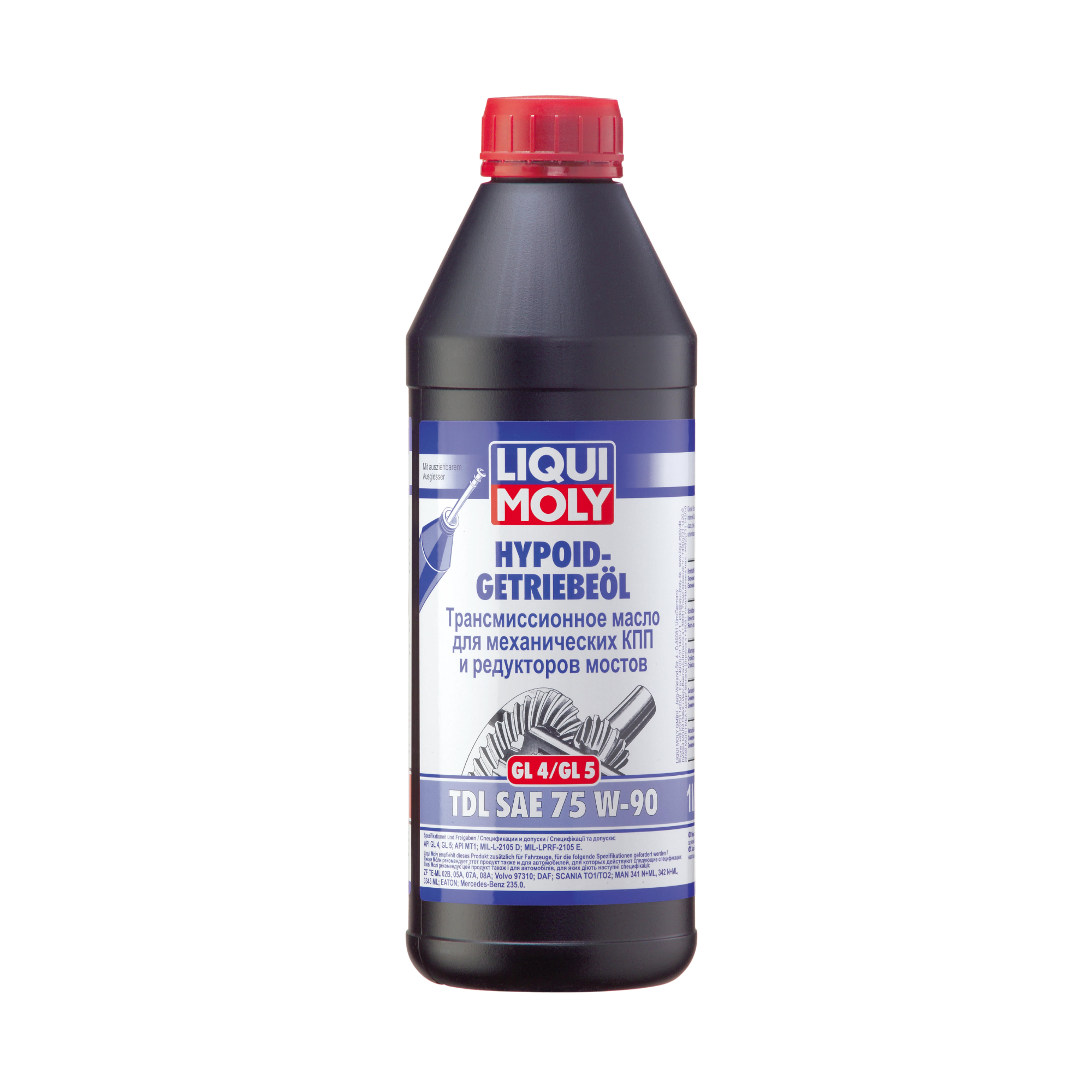 Масло трансмиссионное Liqui Moly Hypoid-Getriebeoil TDL 75W-90 полусинтетическое, 1407, 1л