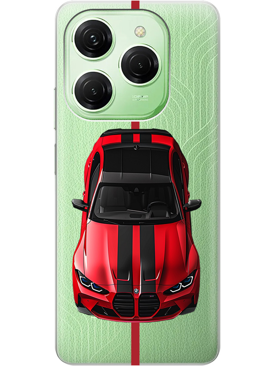 

Силиконовый чехол на Tecno Spark 20 Pro с принтом "Красный БМВ", Прозрачный;голубой, 779829051