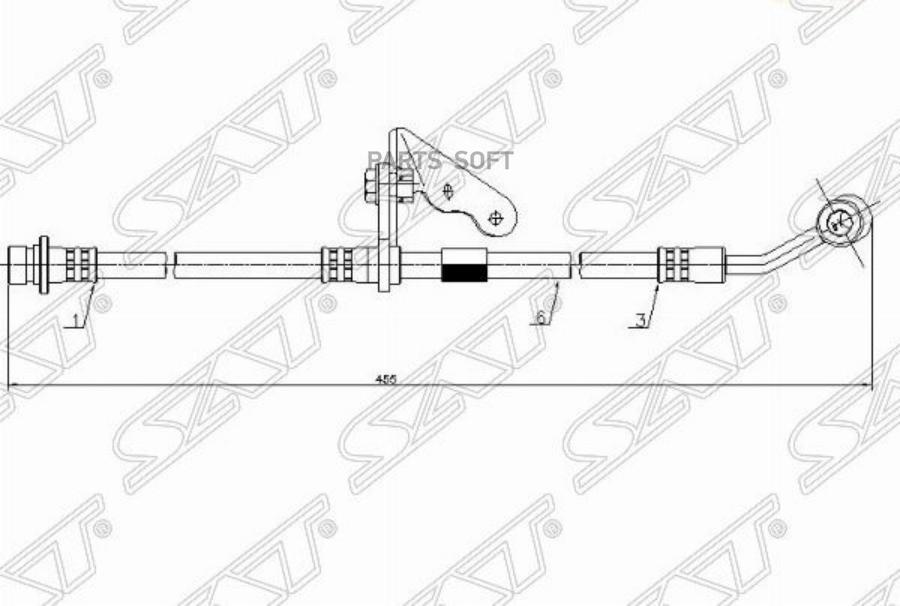 

Шланг Тормозной Перед (Таиланд) Honda Civic/Ferio Mt/Domani/Partner/Isuzu Jemeni 94- Lh L=