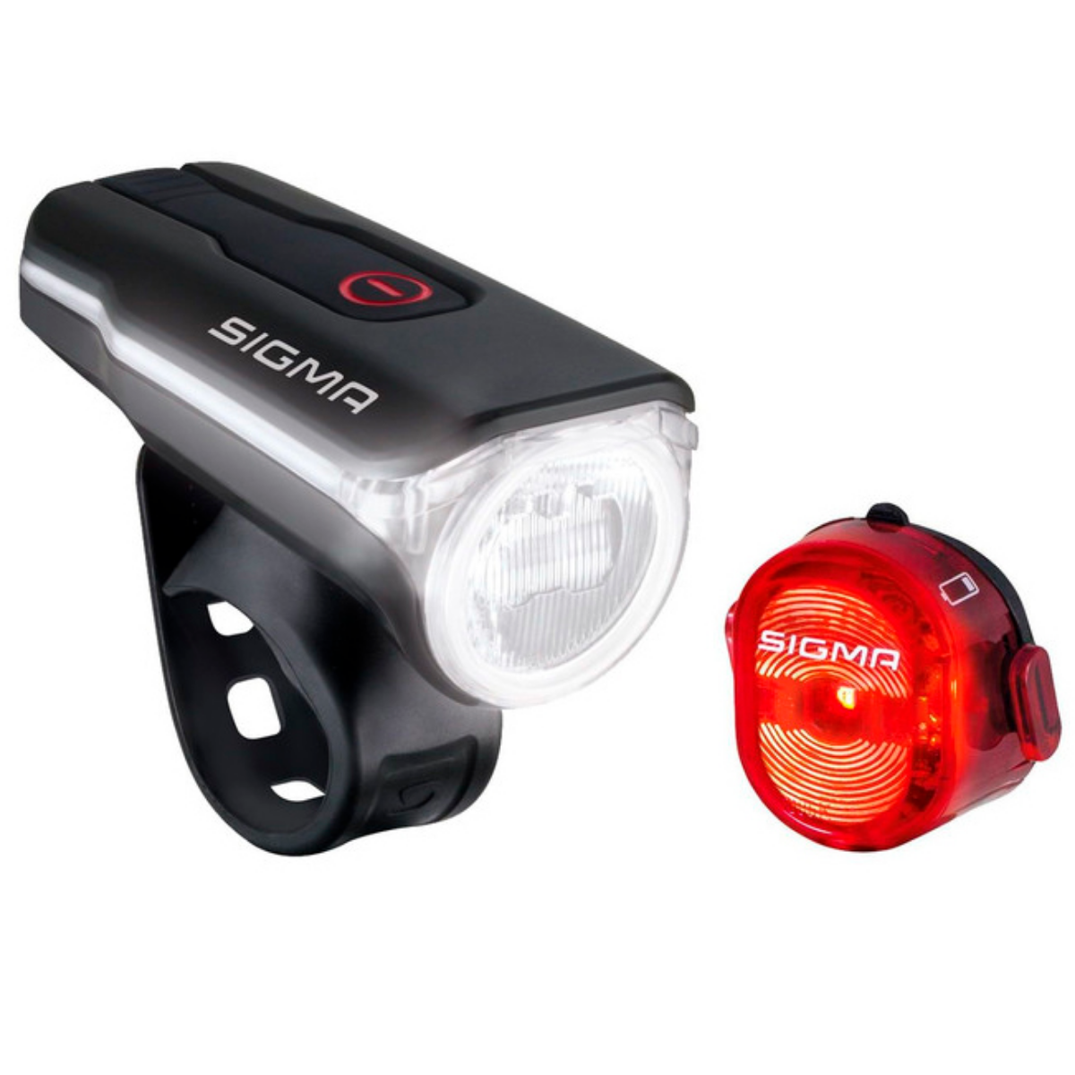 

Фара и фонарь велосипедные SIGMA AURA LED 3 режима USB, Черный, AURA