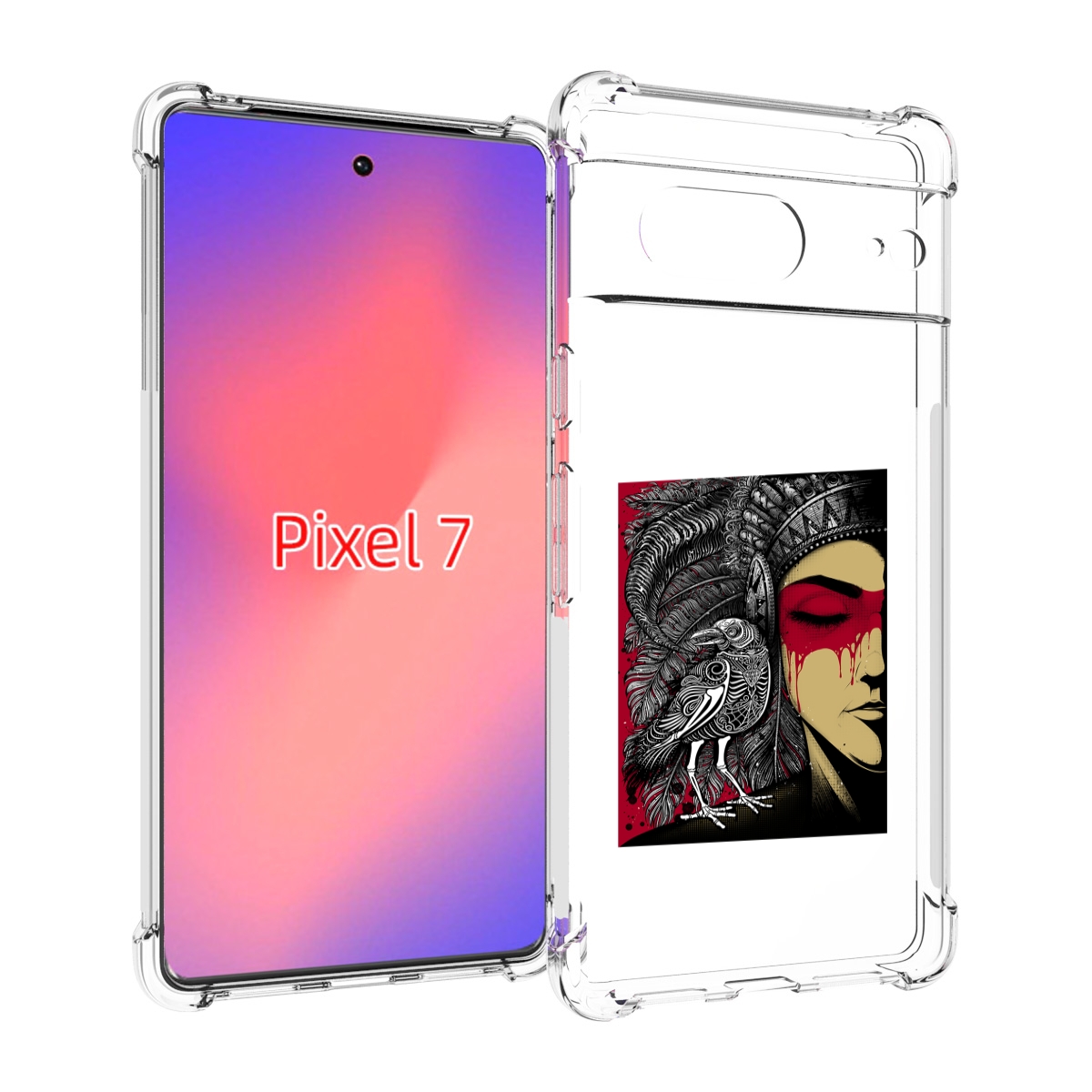 

Чехол Mypads Девушка С Вороном В Абстракции Для Google Pixel 7, Прозрачный, Tocco