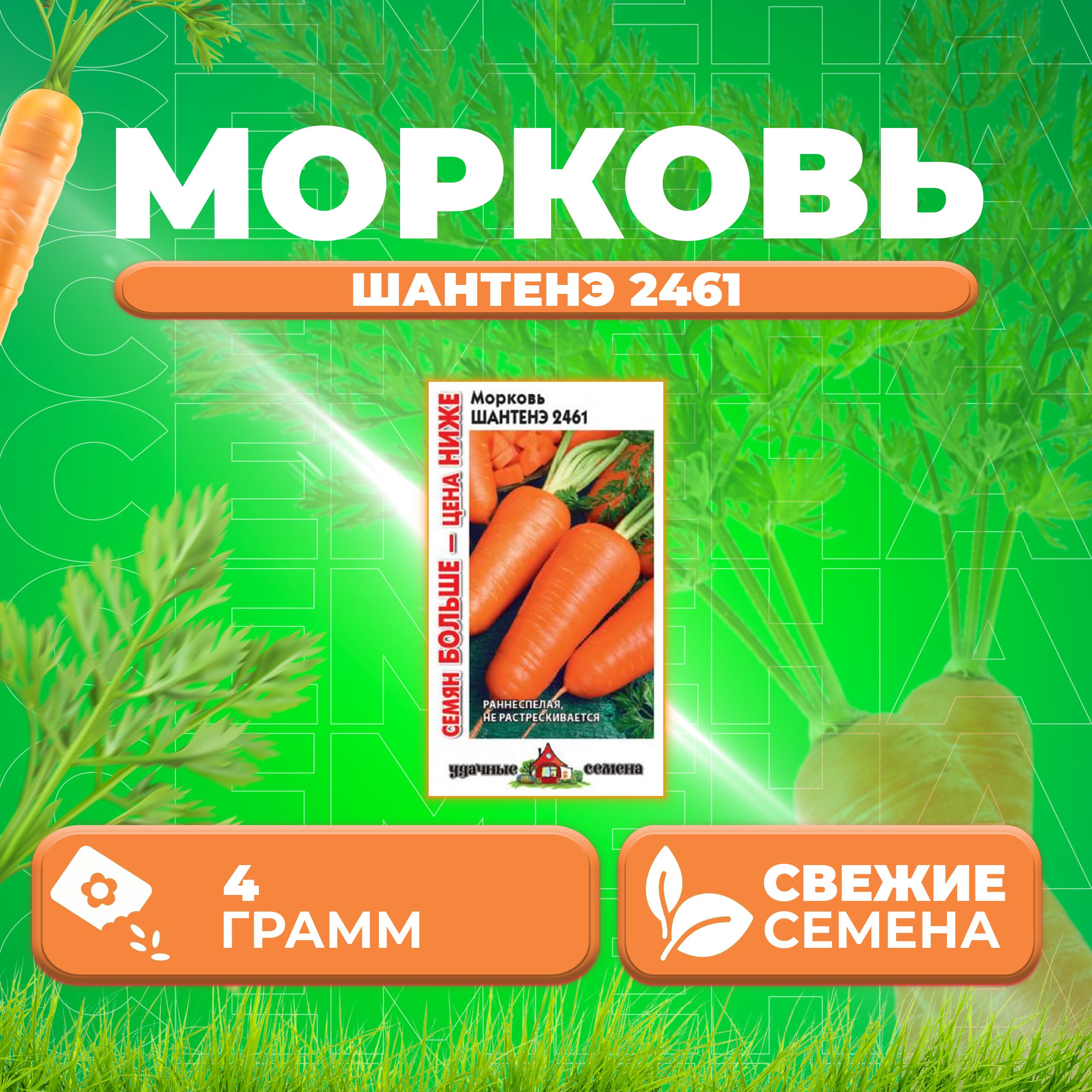 

Семена морковь Шантенэ 2461 Удачные семена 10004297-1 1 уп.