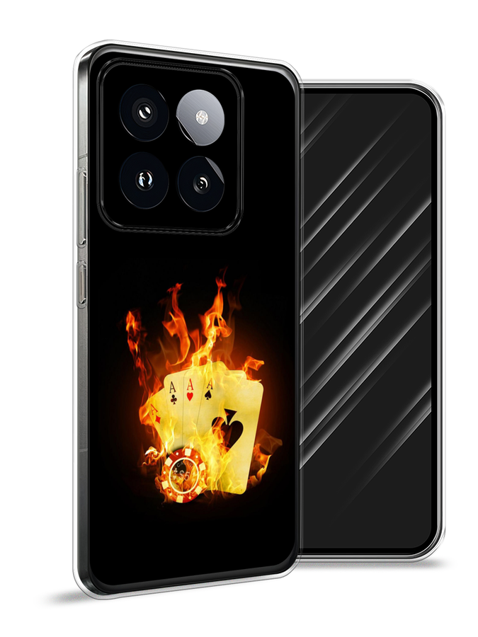 

Чехол Awog на Xiaomi 14 Pro "Горящие карты", Черный;оранжевый, 320450-1