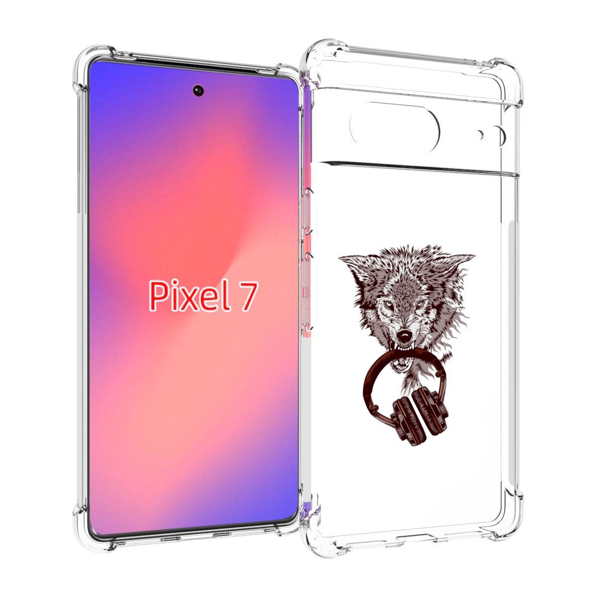 

Чехол Mypads Дикий Волк Для Google Pixel 7, Прозрачный, Tocco