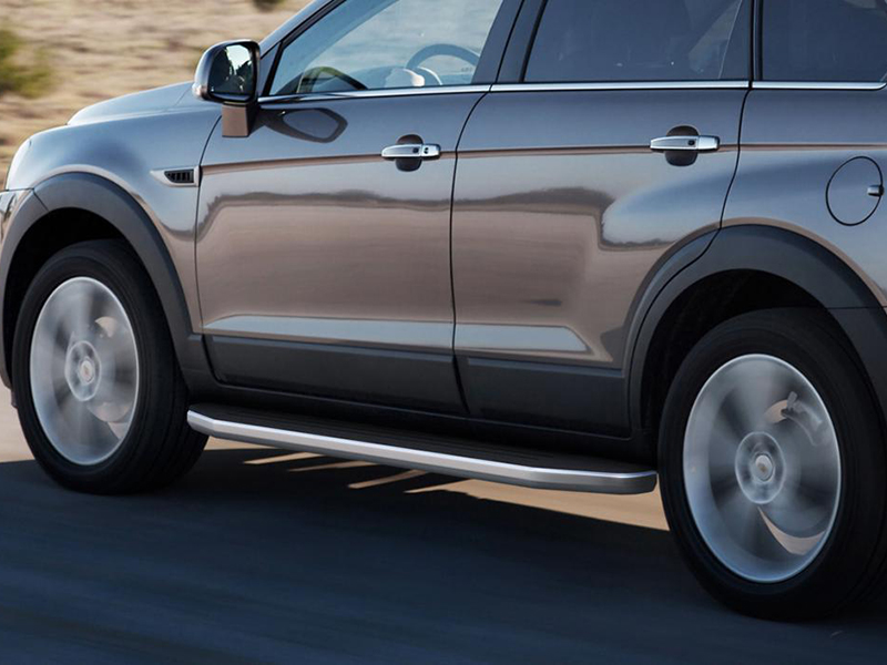 

Пороги площадки Rival на Шевроле Каптива 2011-2016, алюминиевые с резиновой площадкой