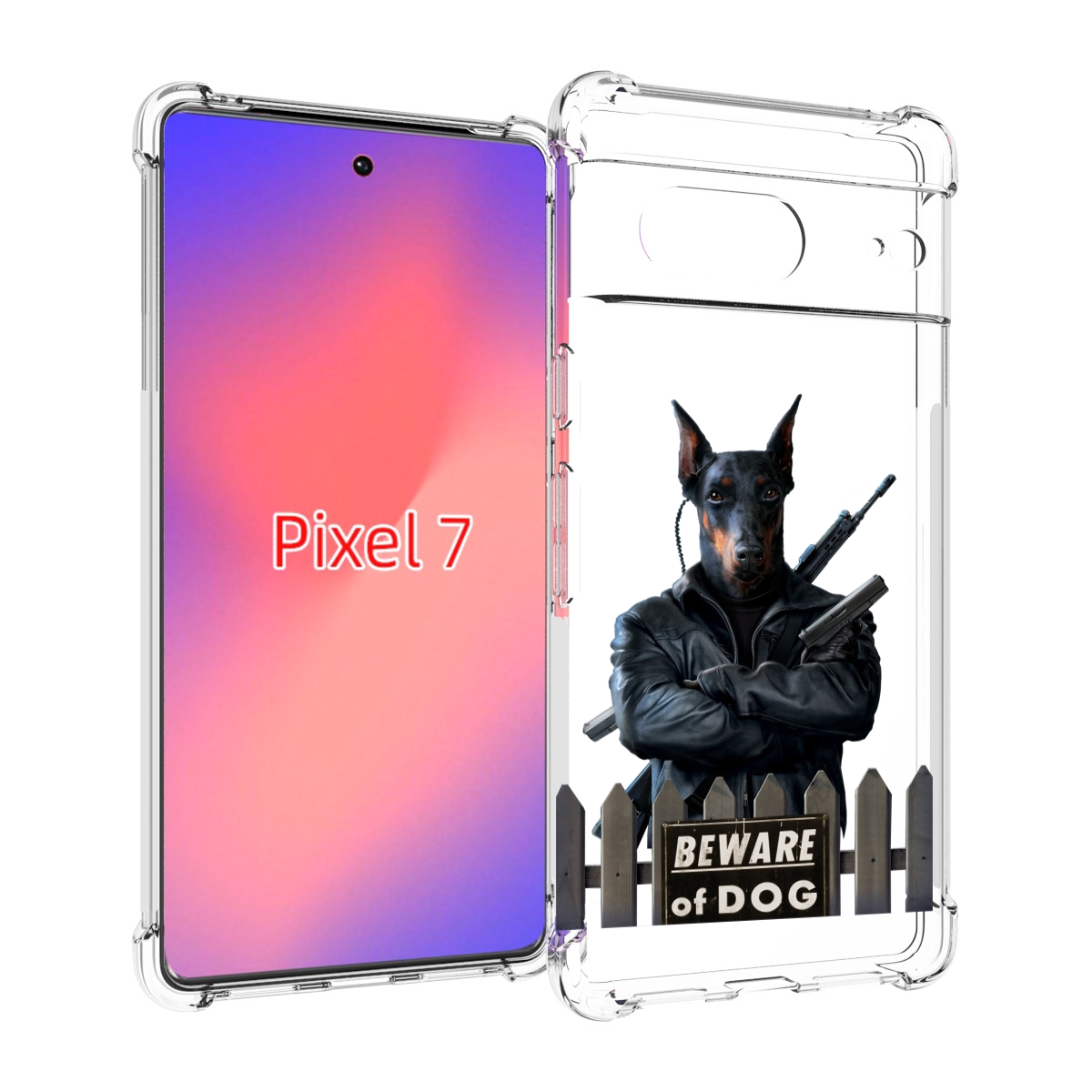 

Чехол Mypads Доберман Для Google Pixel 7, Прозрачный, Tocco