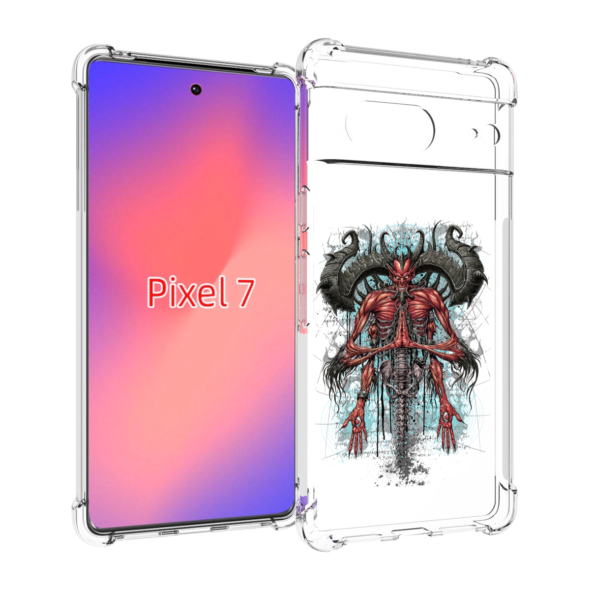 

Чехол Mypads Дьявол Для Google Pixel 7, Прозрачный, Tocco