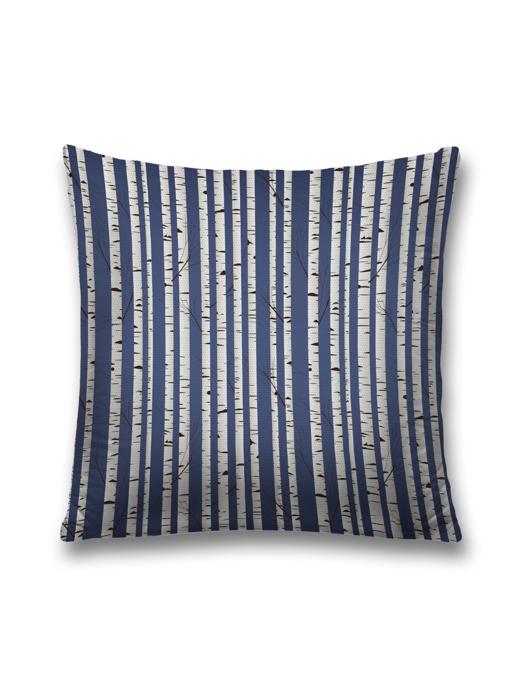 

Наволочка JoyArty декоративная "Березовый штрих код" на молнии, 45x45 см, Белый