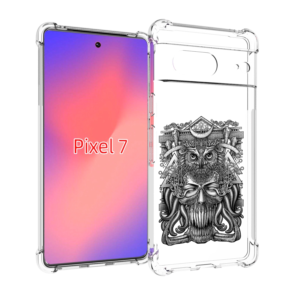 

Чехол Mypads Зубастая Сова Для Google Pixel 7, Прозрачный, Tocco