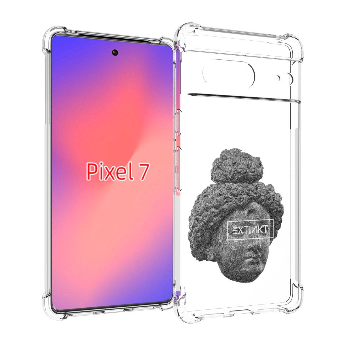 

Чехол Mypads Каменное Лицо Девушки Для Google Pixel 7, Прозрачный, Tocco