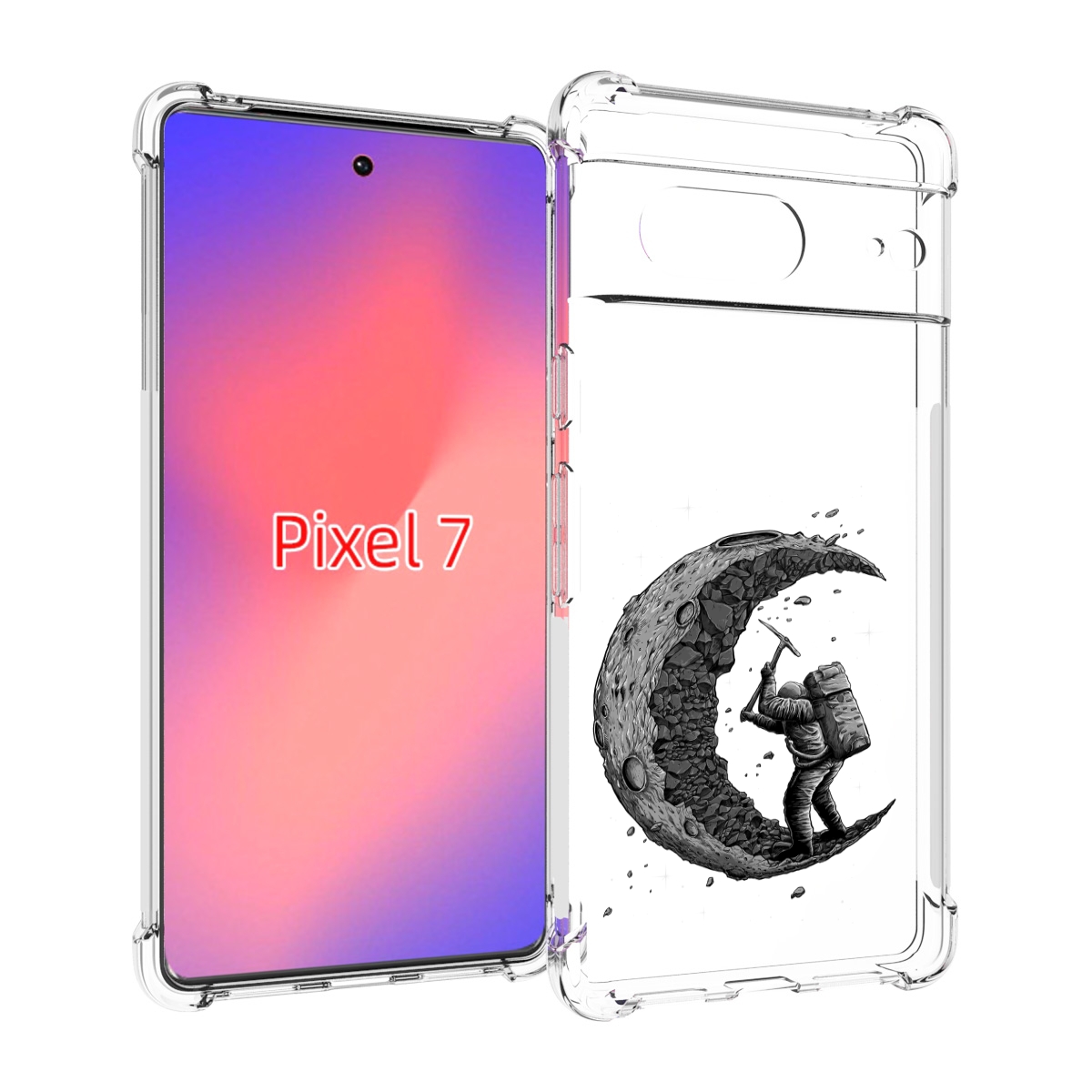 

Чехол Mypads Камненная Луна Для Google Pixel 7, Прозрачный, Tocco