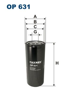 фото Op 631 фильтр масляный volvo fh12/fh16, ford filtron