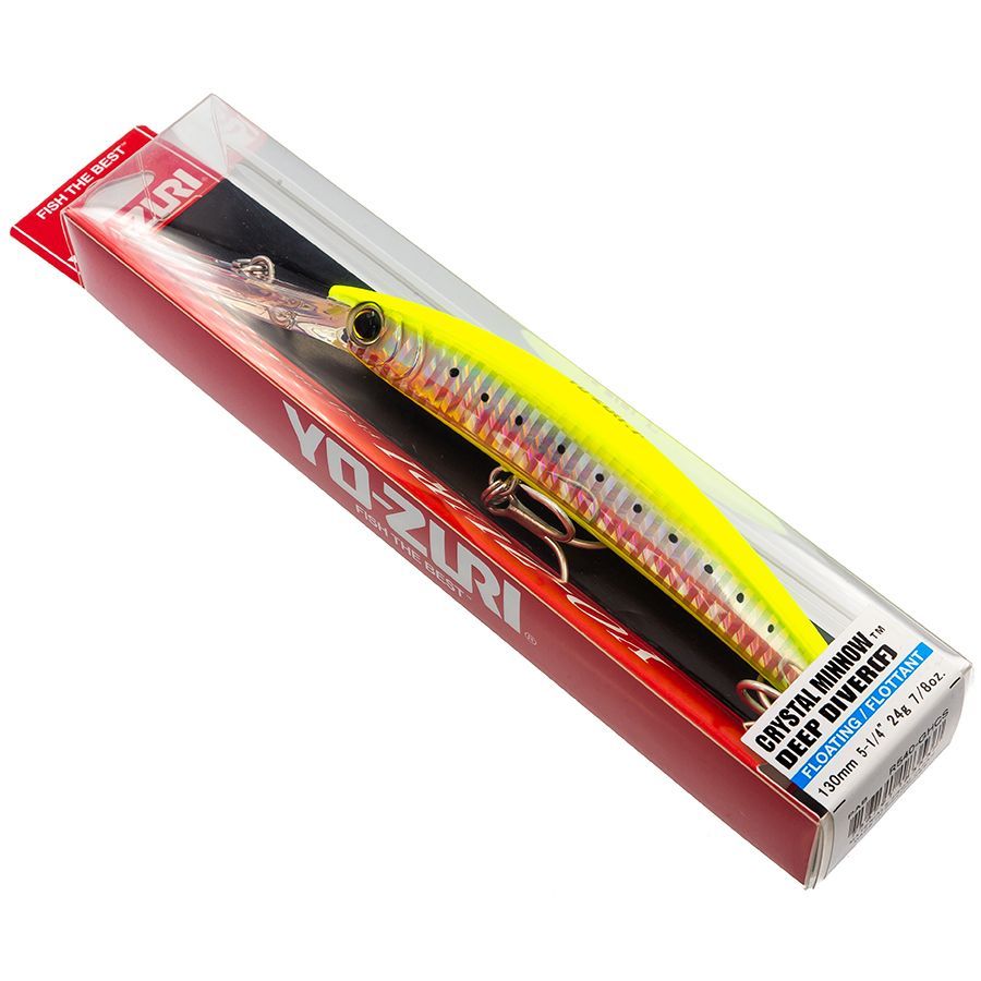 

Воблер Yo-Zuri CRYSTAL MINNOW DD 130F R540-GHCS (130 мм, 24 гр, до 4 м, плавающий), Серебристый;желтый, CRYSTALыMINNOW-DD