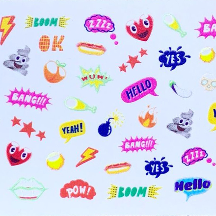 

Cлайдер Anna Tkacheva SM №22 Надписи. Pop art, Разноцветный