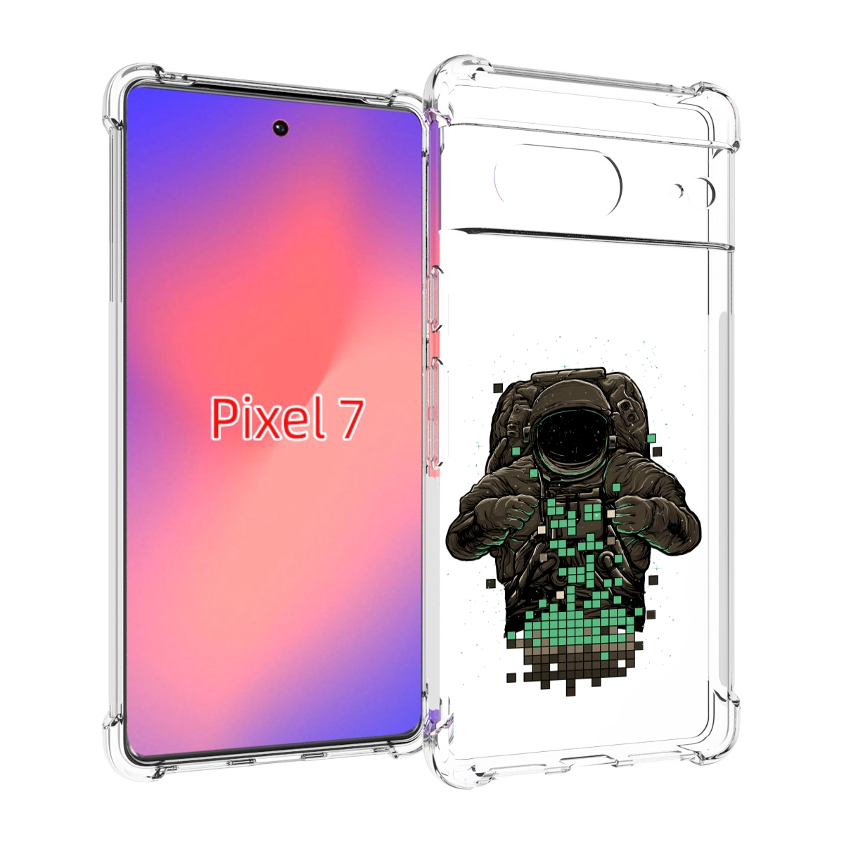

Чехол Mypads Космонавт С Пикселями Для Google Pixel 7, Прозрачный, Tocco