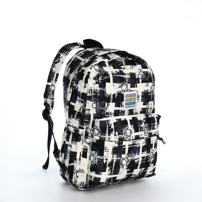 

Рюкзак мужской NoBrand 9853339 черный, 42х30х13 см, Черный;белый, 9853339
