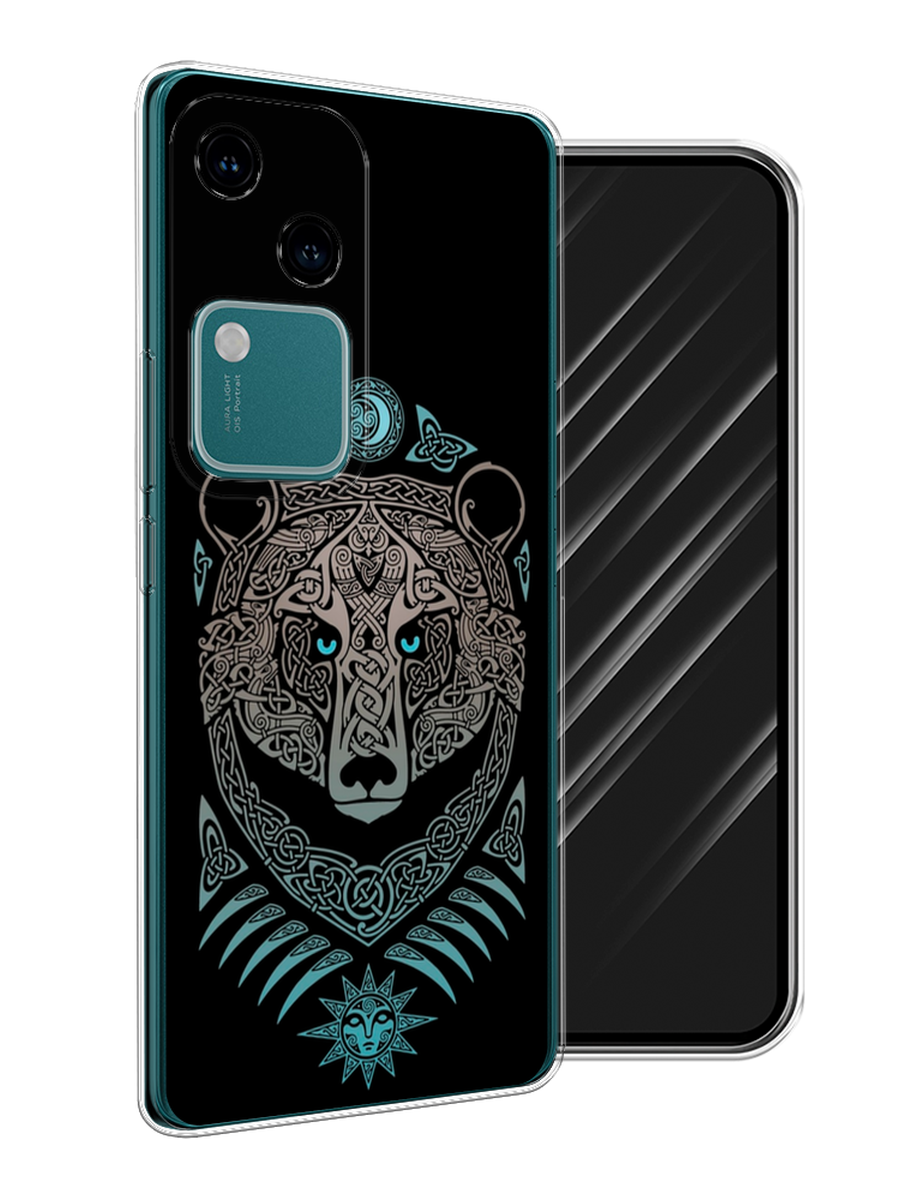

Чехол Awog на Vivo V30/S18 "Кельтский медведь", Черный;серый, 2610250-1
