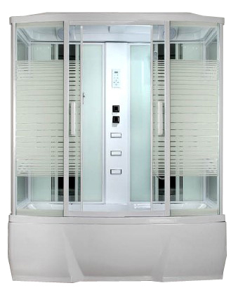 

Душевая кабина с тропическим душем Loranto CS 78-4 170x85x215 см белая дверь раздвижная