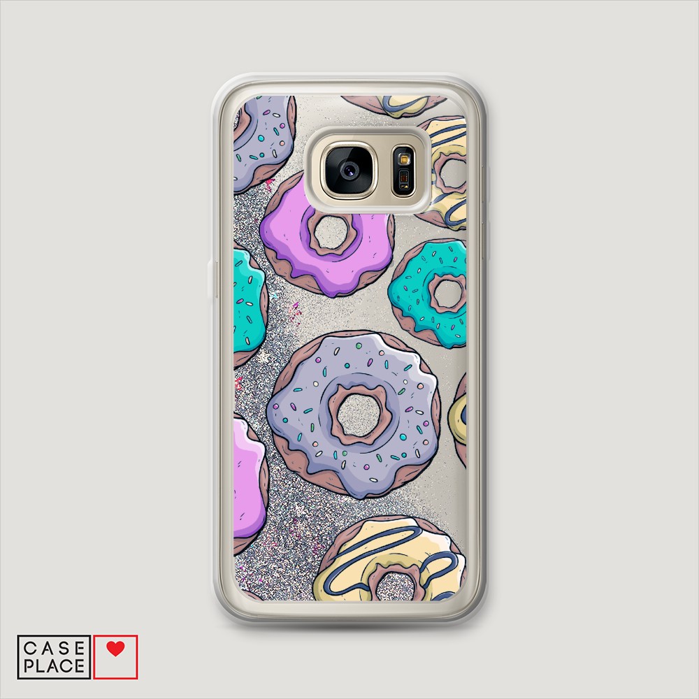 

Чехол Awog на Samsung Galaxy S6 Edge "Разноцветные пончики в глазури 2", Разноцветный, 24491-1