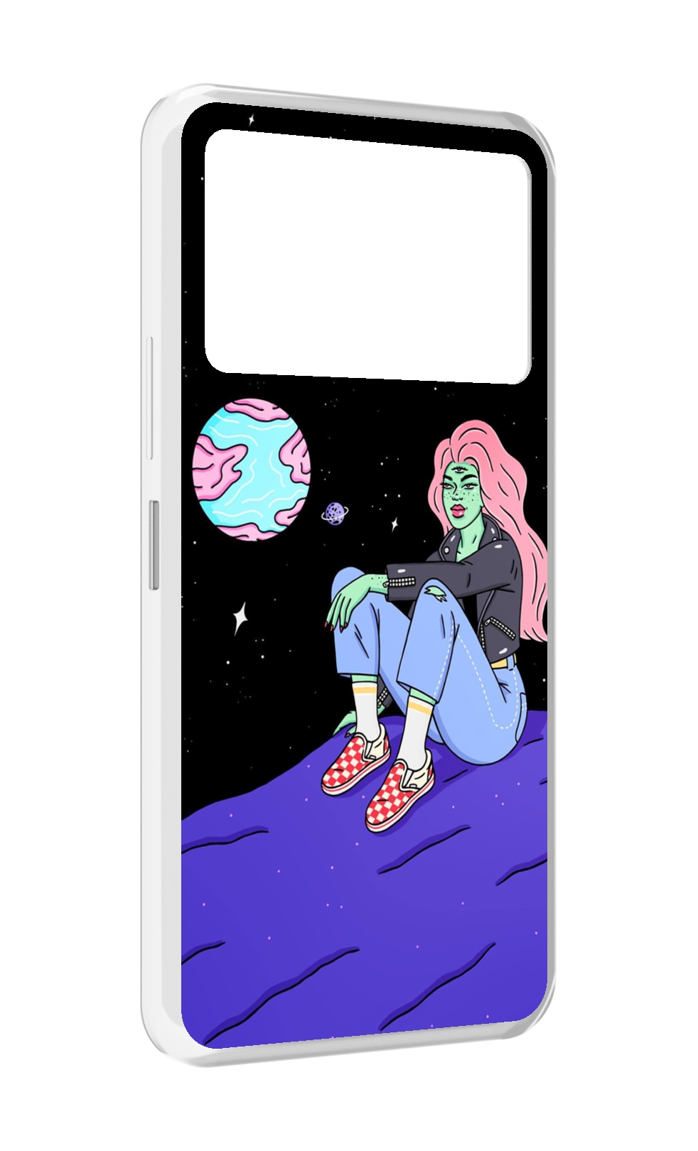 

Чехол MyPads девушка-на-луне-мультик для Infinix NOTE 12 VIP (X672), Прозрачный, Tocco