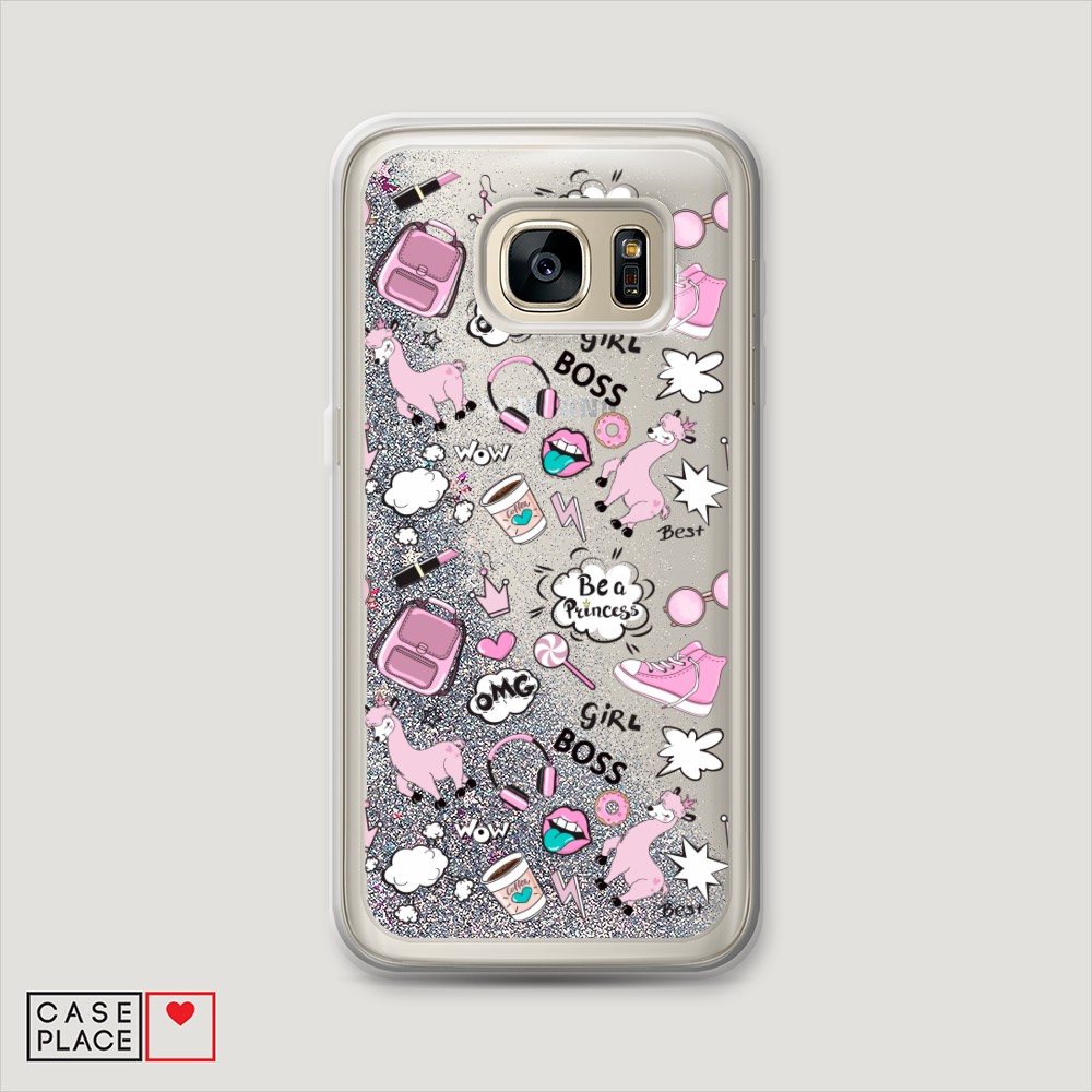 

Чехол Awog на Samsung Galaxy S6 Edge "Стильная лама", Разноцветный, 24491-1