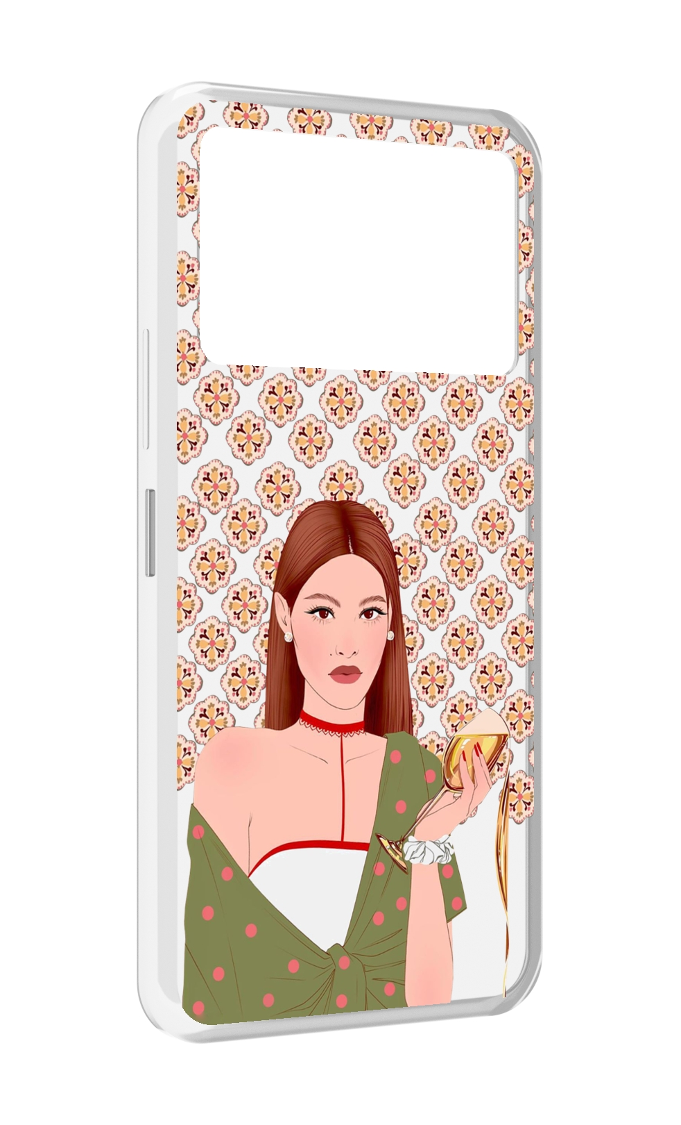 

Чехол MyPads девушка-с-вином-рисунок женский для Infinix NOTE 12 VIP (X672), Прозрачный, Tocco