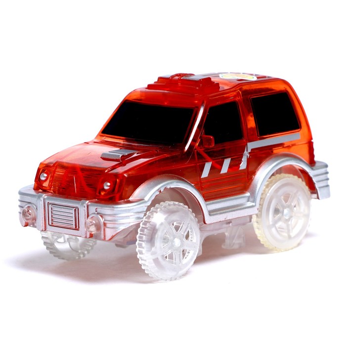 Машинка игрушечная КНР для гибкого трека Magic Tracks, с зацепами для петли, цвет красный машинка для гибкого автотрека magic tracks красный