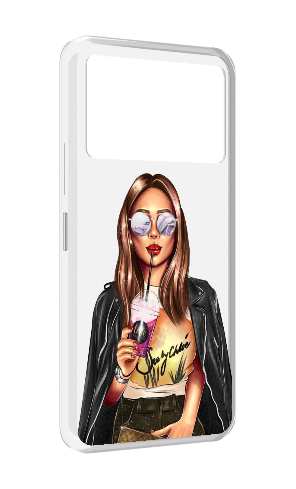 

Чехол MyPads девушка-с-фиолетовым-коктейлем женский для Infinix NOTE 12 VIP (X672), Прозрачный, Tocco