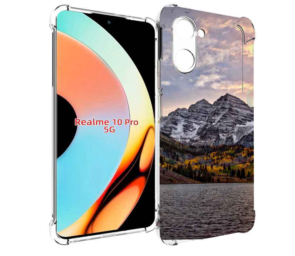 Чехол бампер MyPads горы-колорадо для Realme 10 Pro противоударный
