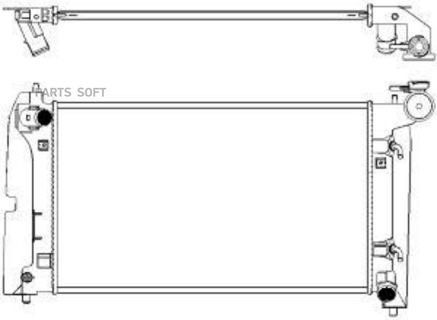 Радиатор Toyota Corolla Fielder/Runx/Allex/Verso 01-08, Pontiac Vibe 03-08 34611023 Sakura