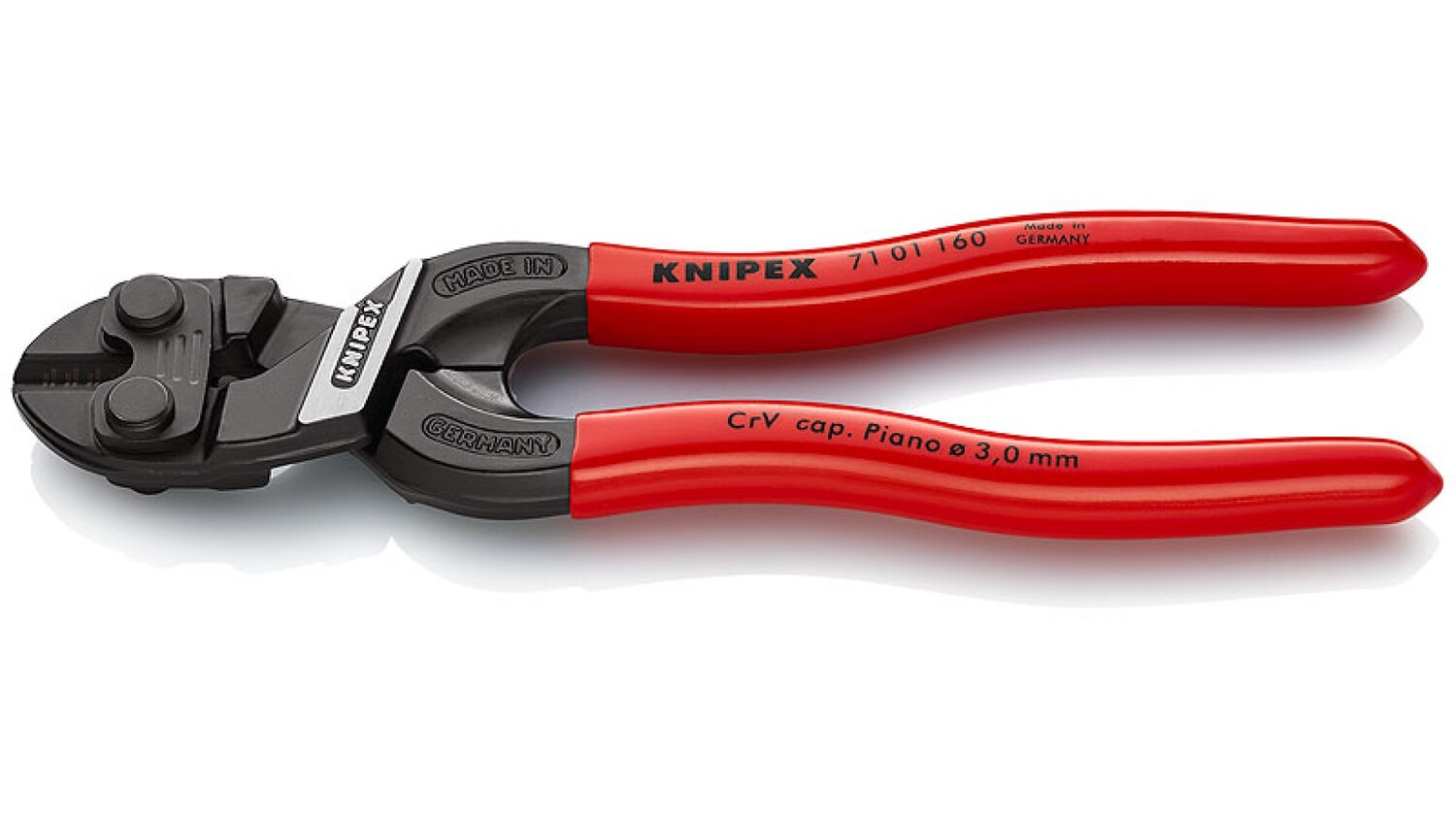 

Болторез Knipex компактный CoBolt S, 160 мм, обливные ручки N-7101160, KN-7101160