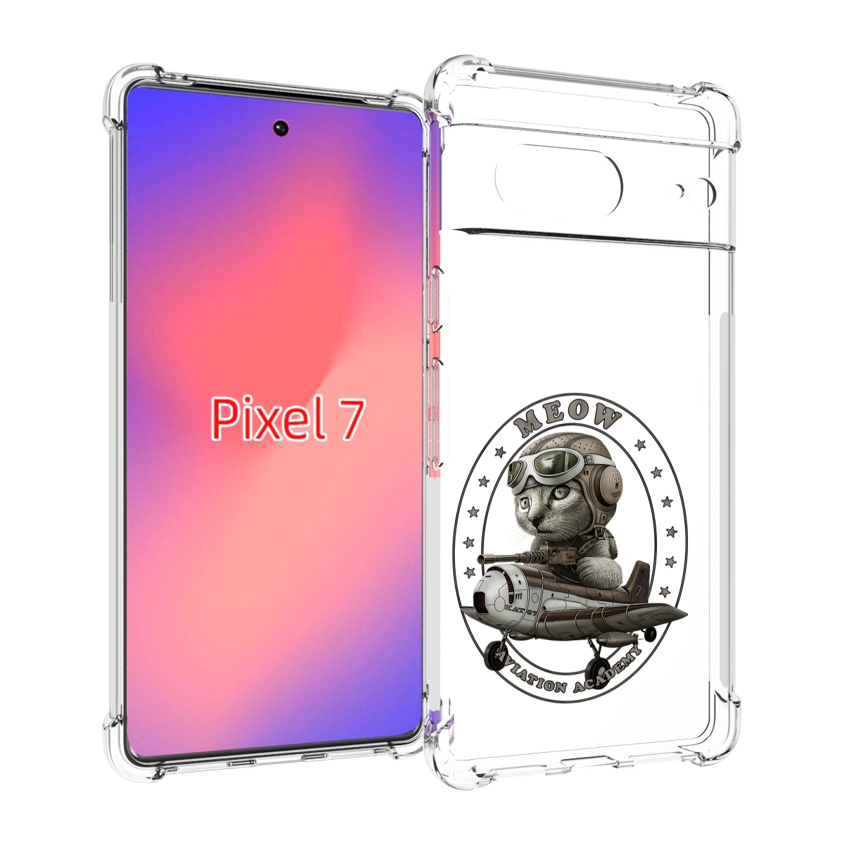 

Чехол Mypads Кот В Самолете Для Google Pixel 7, Прозрачный, Tocco