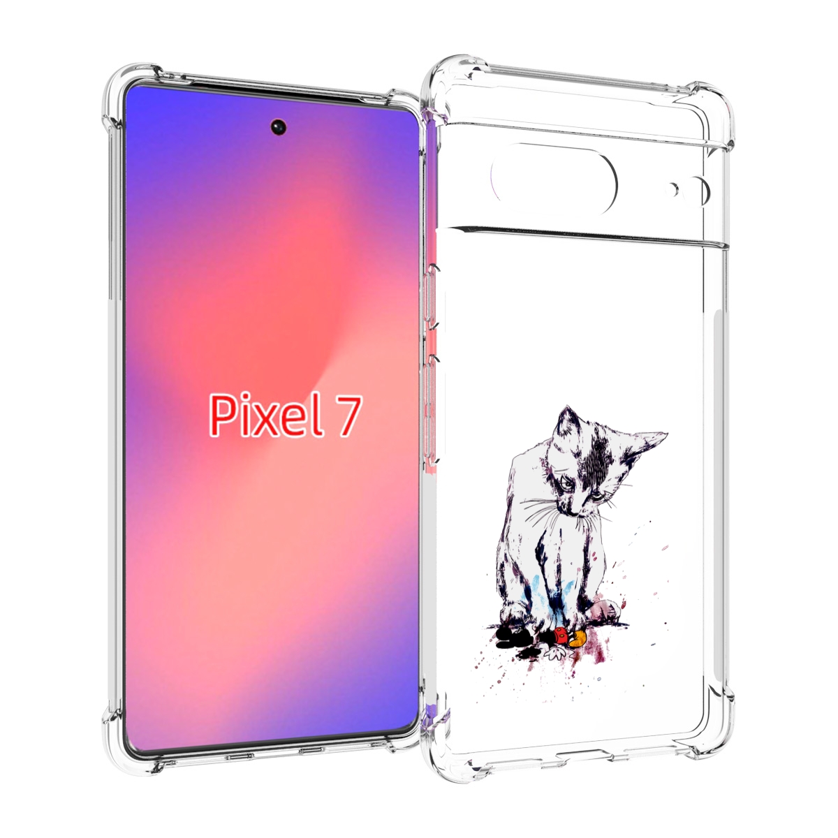 

Чехол Mypads Кот И Микки Для Google Pixel 7, Прозрачный, Tocco