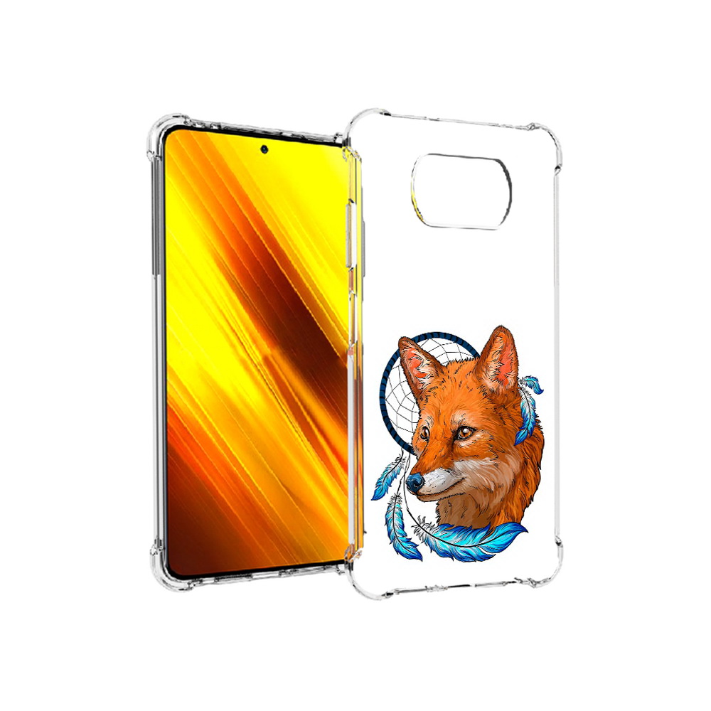 

Чехол MyPads Tocco для Xiaomi Poco X3 лиса и ловец снов (PT154881.262.438), Прозрачный, Tocco