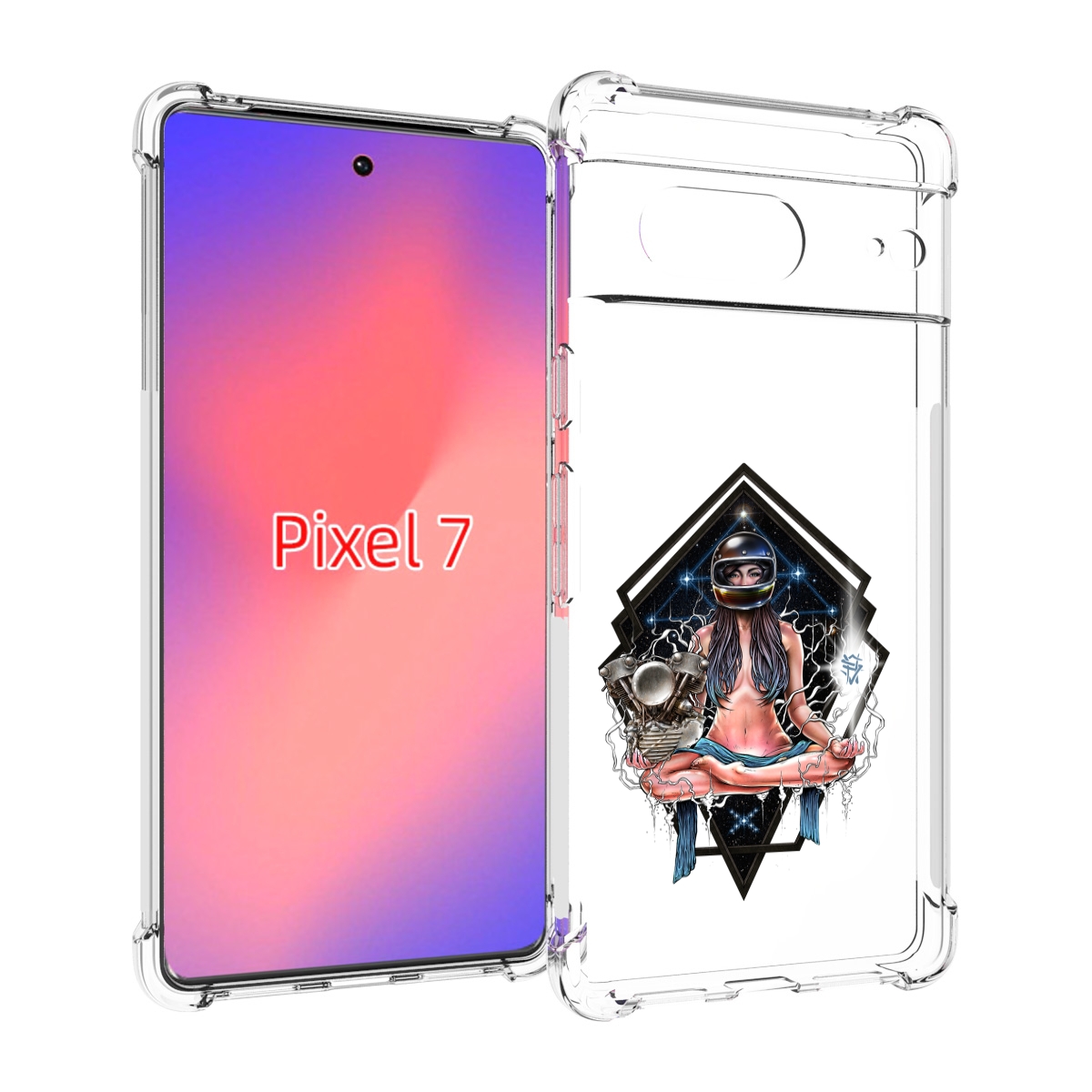 

Чехол Mypads Красивая Девушка В Шлеме Для Google Pixel 7, Прозрачный, Tocco