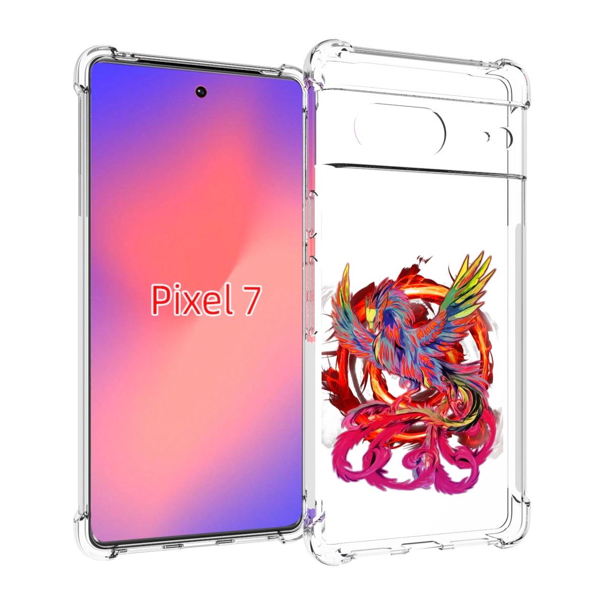 

Чехол Mypads Красочный Феникс Для Google Pixel 7, Прозрачный, Tocco