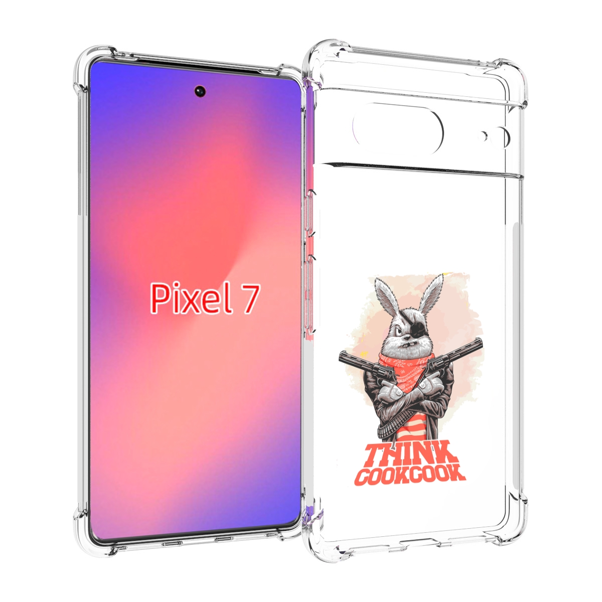 

Чехол Mypads Кролик Пират Для Google Pixel 7, Прозрачный, Tocco