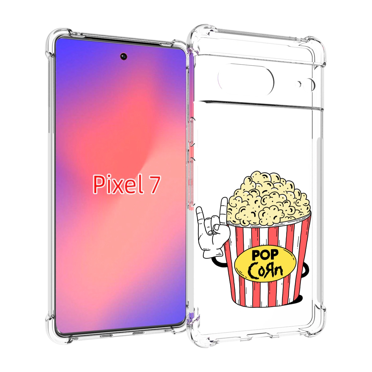 

Чехол Mypads Крутой Попкорн Для Google Pixel 7, Прозрачный, Tocco