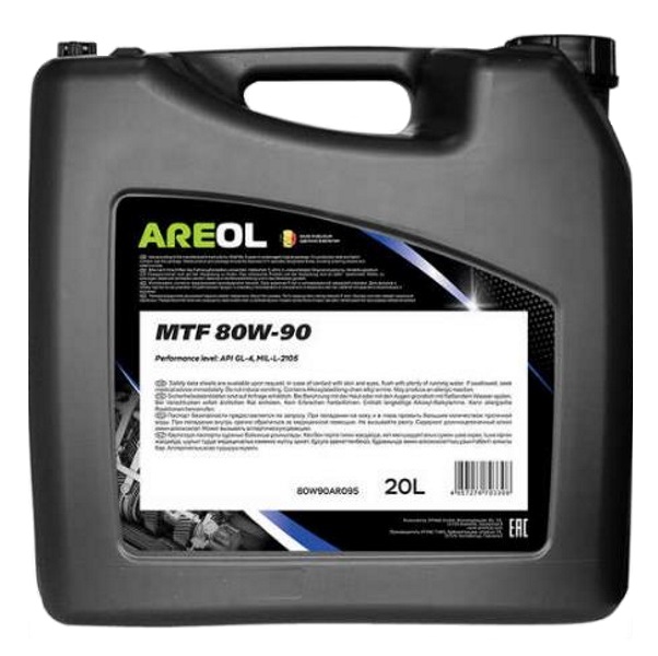 Areol Mtf 80w90 (20л) Трансмис. Минерал. Масло Для Мкпп Api Gl-4, Mil-L-2105, 80W90AR095