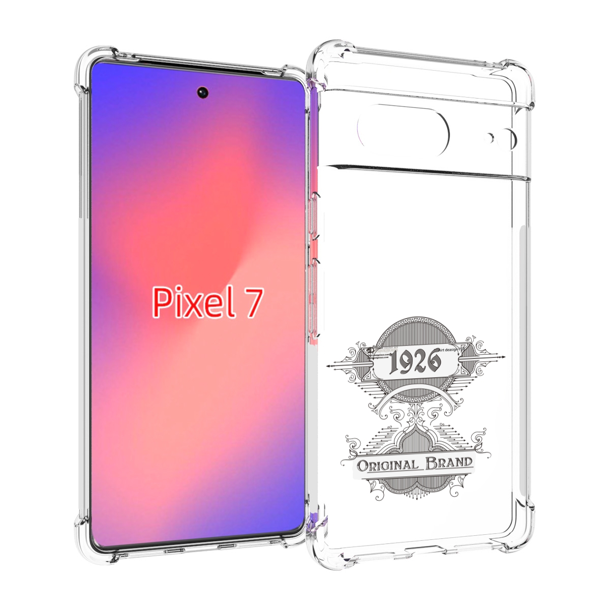 

Чехол Mypads Логотип Черно Белый Для Google Pixel 7, Прозрачный, Tocco