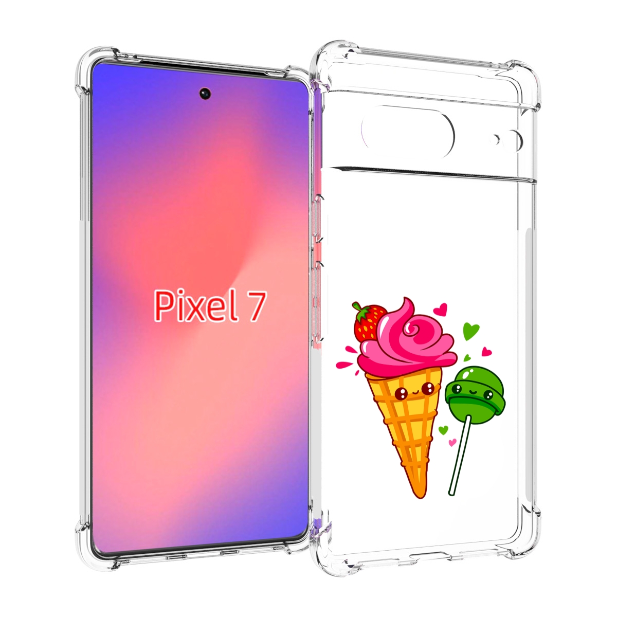 

Чехол Mypads Вкусняшки Для Google Pixel 7, Прозрачный, Tocco