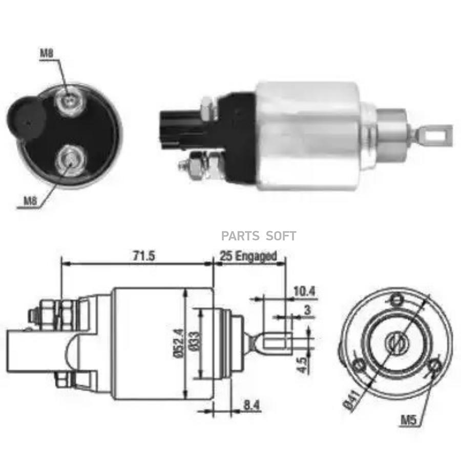 

Реле Втягивающее Audi A3 (8p1) Vw Golf Vi 1.2 1.6 MEAT & DORIA 46132