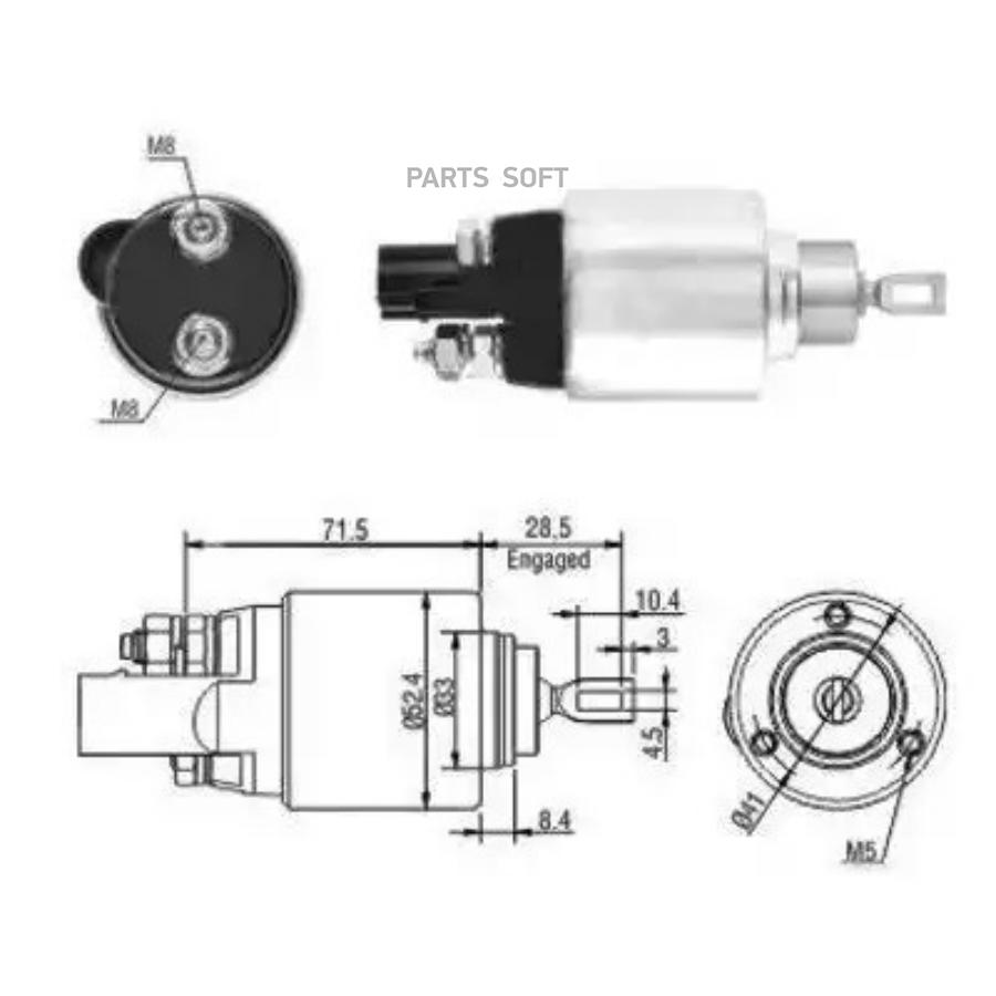 

Реле Втягивающее Audi A3 (8p1) Vw Golf V 1.9 2.0 Tdi MEAT & DORIA 46181