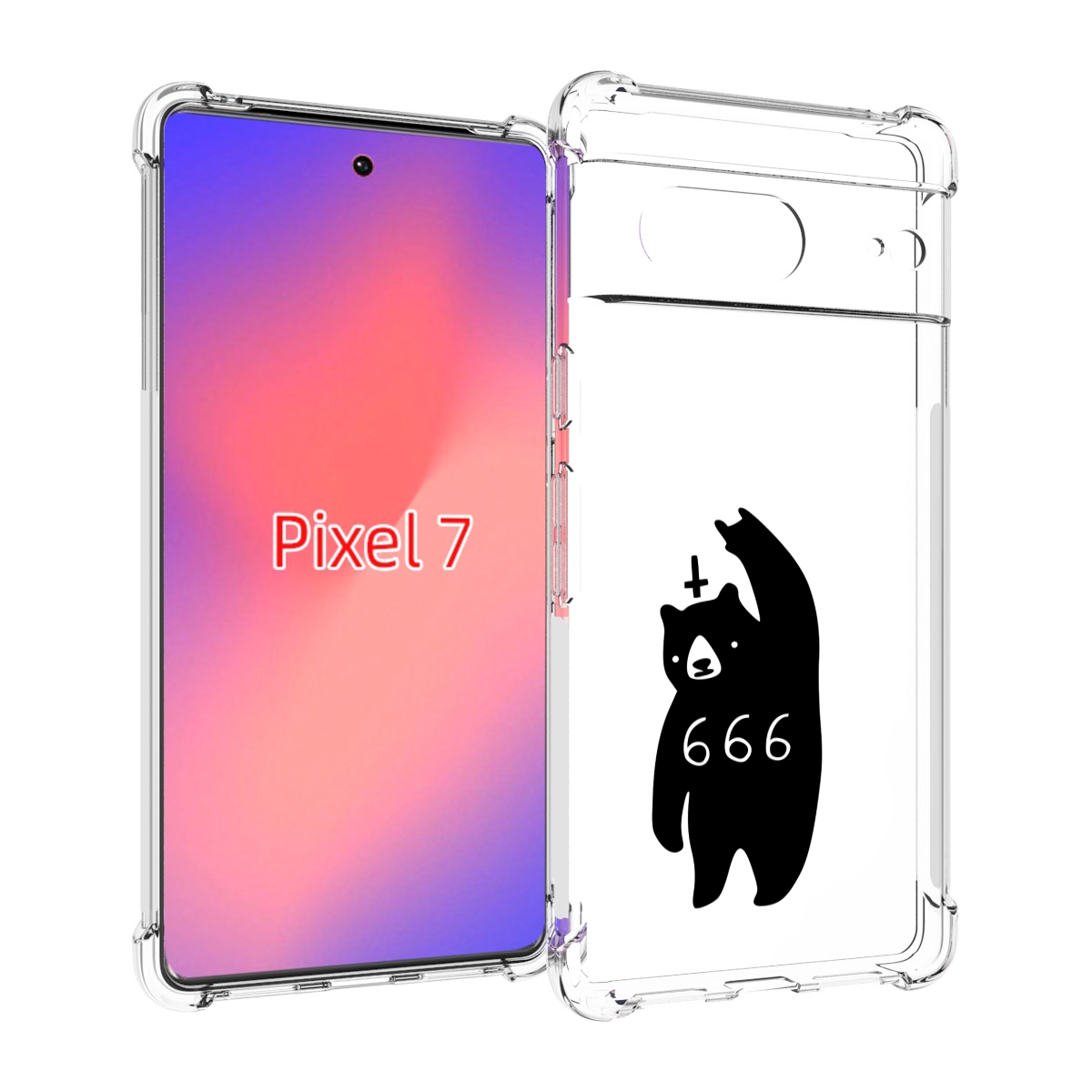

Чехол Mypads Медведь 666 Для Google Pixel 7, Прозрачный, Tocco