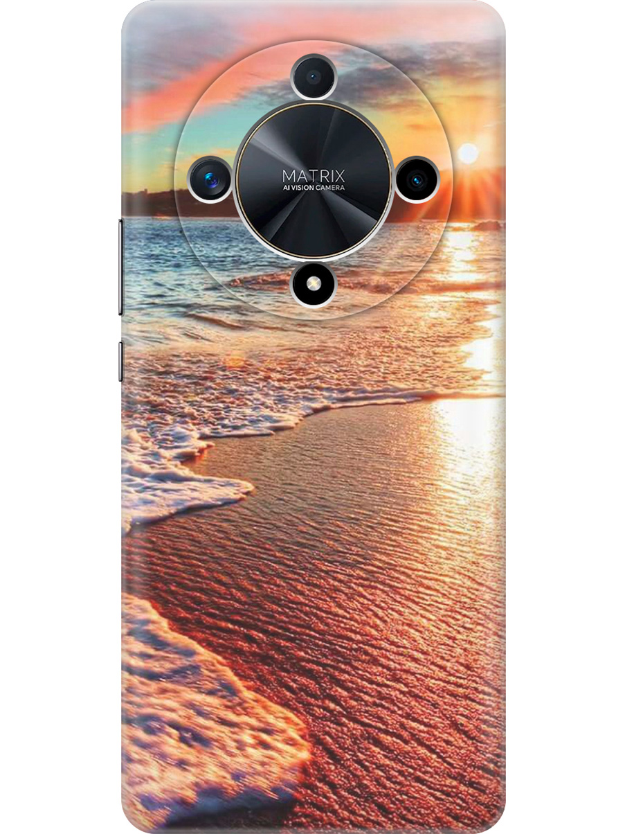 

Силиконовый чехол на Honor X9b / X50 с принтом "Залитый светом пляж", Прозрачный;оранжевый;коричневый, 781974341
