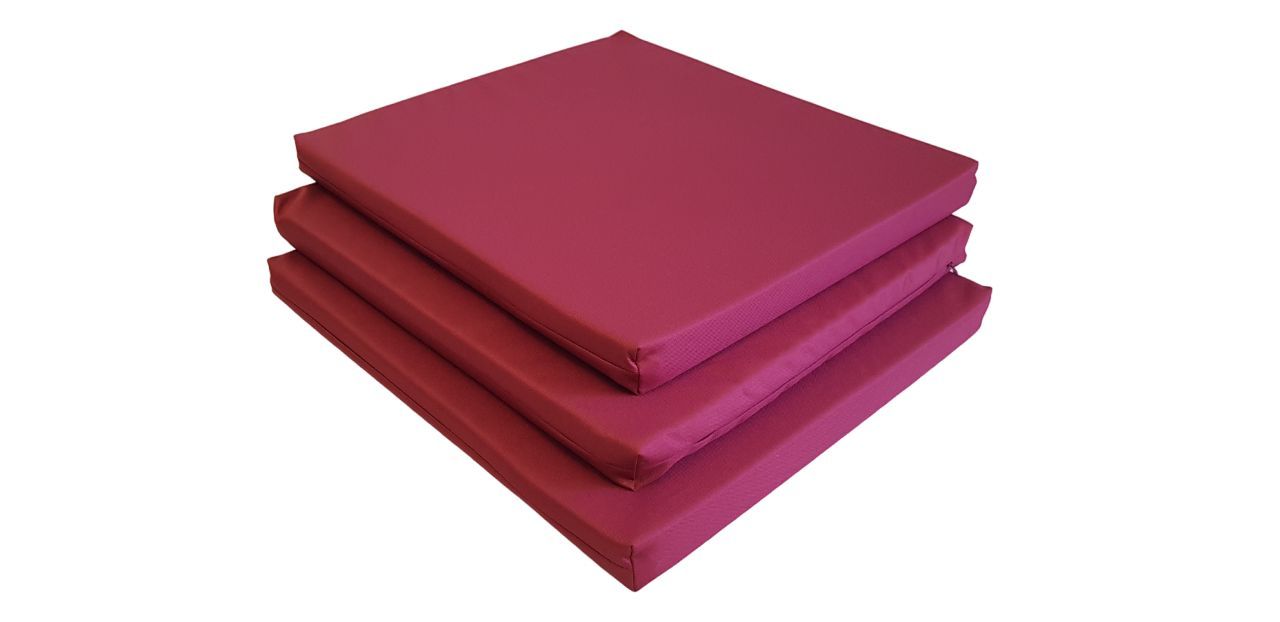 Комплект подушек для 3-х местного дивана Альтернатива RT0094 54х49х5 см цвет бордовый